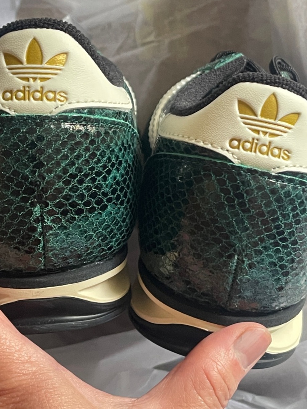 Adidas Womens Shoes SL 72 OG Collegiate Green-Snake-Print Sneakers Size 6 - Picture 9 of 9